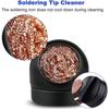 Soldering Tip Cleaner Anti-slip Soldering Flux Brass Tip Cleaner and Base Stand Cleaning Kit for Cleaning Soldering Iron and Tip