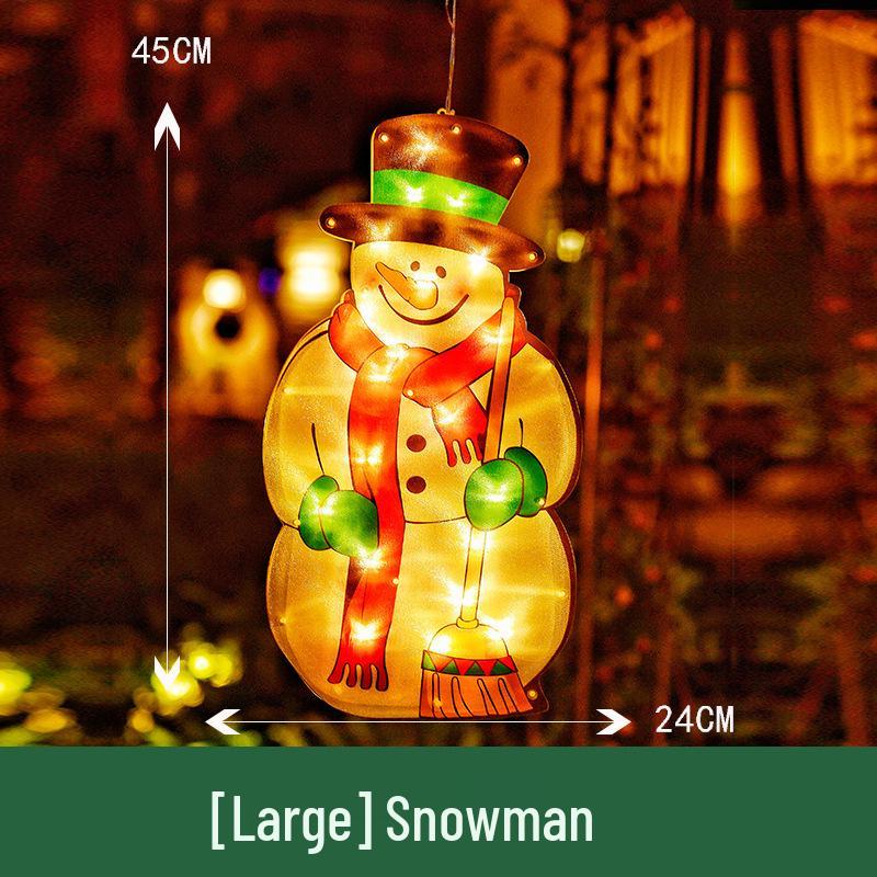 LED Christmas Suction Cup Window Lights: Indoor Decorative Hanging Festival Lights