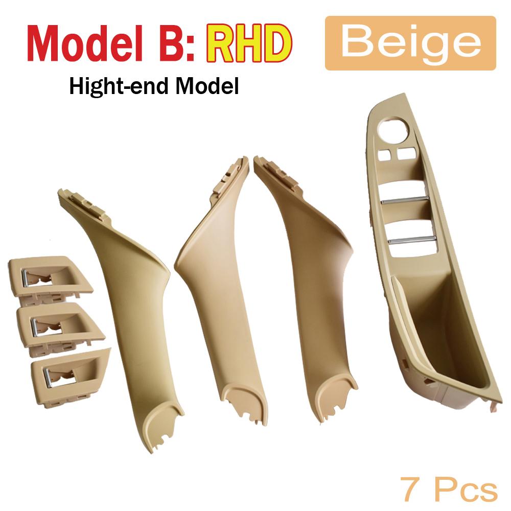 Оригинальный правый руль с правым рулем для BMW 5 серии F10 F11, бежевый, черный, внутренняя дверная ручка, панель, накладка, крышка