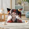 Demon Slayer Hashira Training Arc Anime Plush Pillow Cover Soft Short Plush Cushion Cover For Sofa Bedroom Home Decor Gift