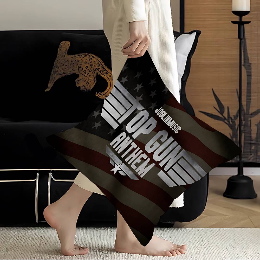 T-Top Gun Pillowcase Toon Gift Cushion Cover Bedroom Home Sofa Chair Seat Decor Pillow Case