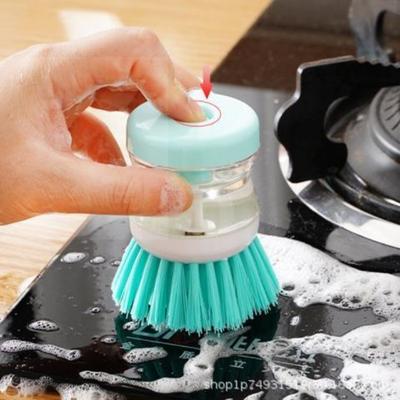 2 шт. Щетка для мытья посуды на кухне с дозатором, наполнение жидкостью при нажатии, не повреждает кастрюлю, автоматические щетки для чистки