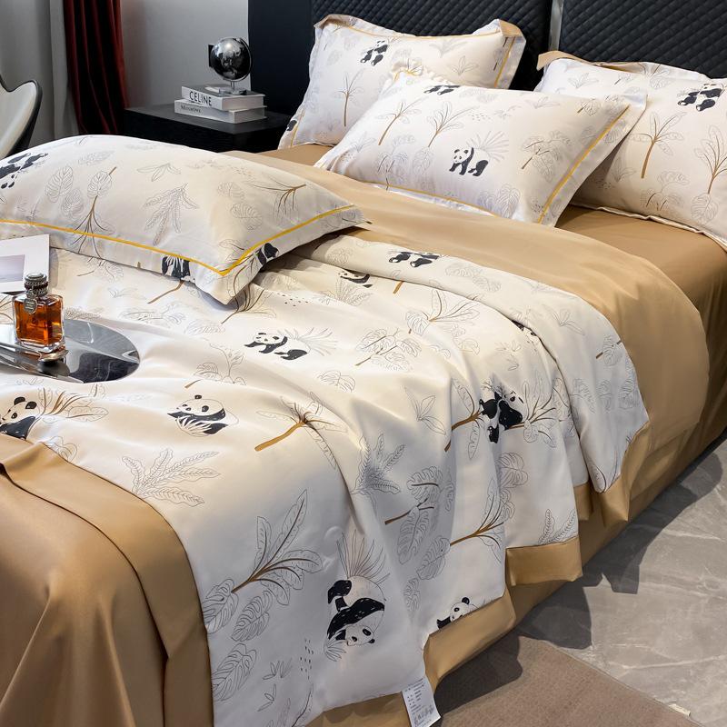 Летний комплект одеяла из тенселя: 25 дизайнов - Легкий шелк, Стирающийся, Идеально подходит для кроватей в студенческих общежитиях