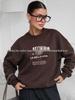 Retro American Hip-Hop Style Thickened Round Neck Sweatshirt