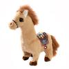 Electric Plush Horse Toy Kids Walking Movable Tail Interactive Horse Plushie Toy Toddlers Boys Girls Educational Simulation Stuffed Animal Toy