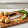 Нержавеющая сталь Волнистый Картофельный Нож Нескользящая Ручка Нержавеющий Волнистый Нарезчик для Картофеля Фри Бытовой Острый Гофрированный Нож Овощной