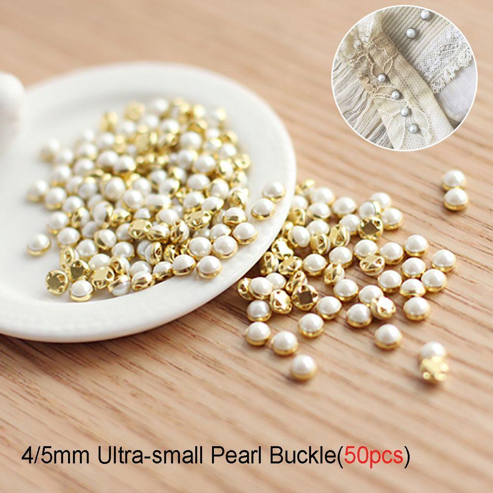 Dollhouse Miniature DIY Doll Clothes Pullip Clothing Sewing Mini Pearl Buttons Bjd Blythe