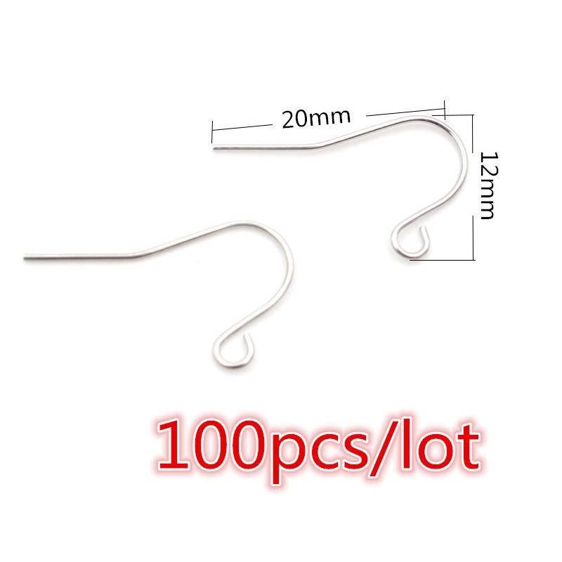 30-100 шт. Крючки для сережек из нержавеющей стали DIY Застежки Фурнитура Аксессуары для изготовления бижутерии ручной работы Швензы Сталь Золото