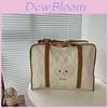 Adorable Large Capacity Canvas Bag Featuring Cute Bear Design Perfect For Kids Storage