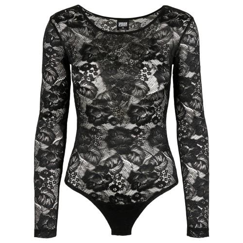 Urban Classics Womens/Ladies Lace Long-Sleeved Bodysuit