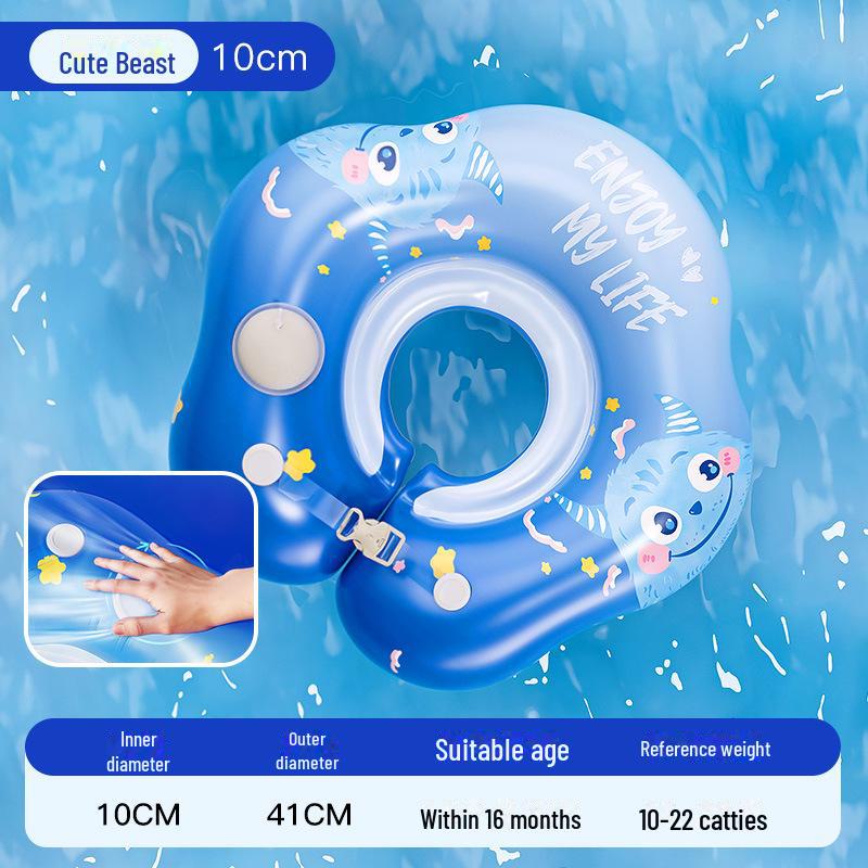 Прочный детский надувной плавательный круг толкающего типа