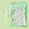 195-100Pcs Small-Pack Ultra-Fine Dental Floss Picks (High-Molecular, Bow-Shaped, Durable