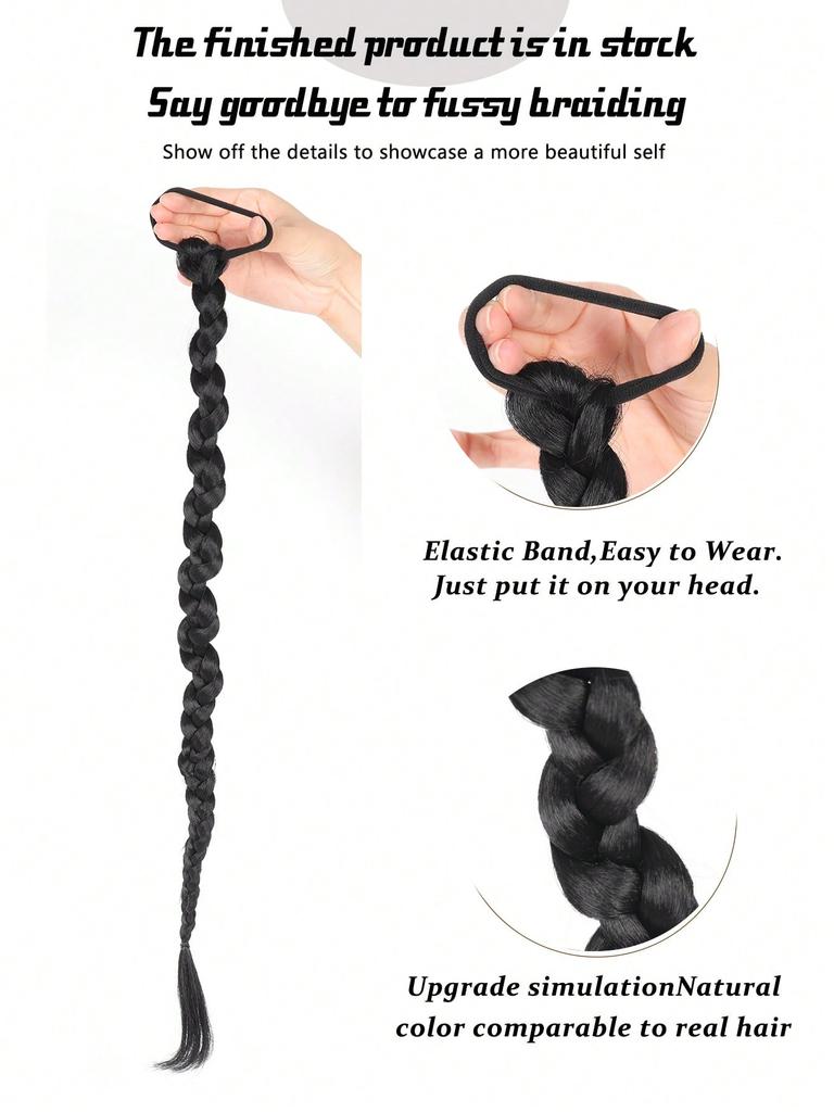 Synthetic Hair Extensions 1PCS 26inch Wig Twist Braid Braid Hip Hop Ponytail Girl for Women Daily Party Use