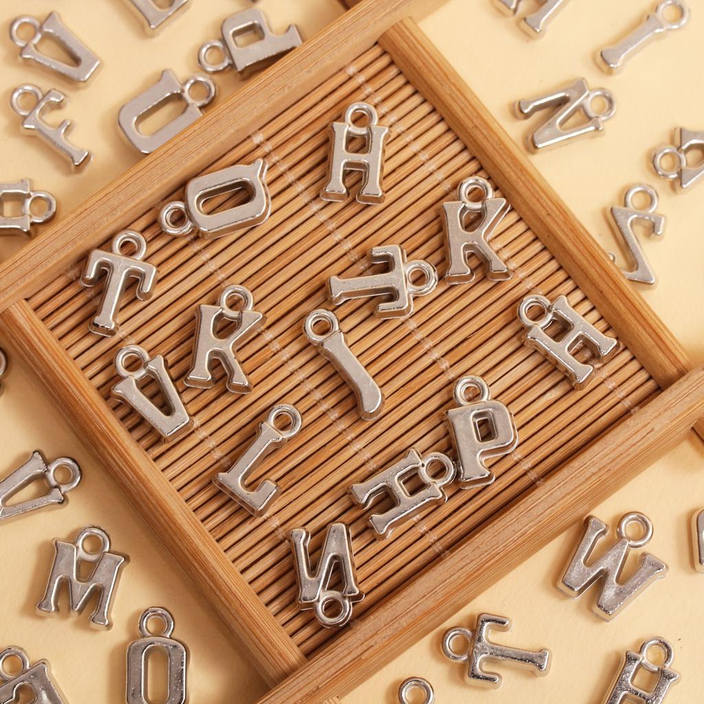 Творческое ожерелье ручной работы 14-16 мм*8-9 мм подвески с буквами, изготовление ювелирных изделий, модные аксессуары для самостоятельного изготовления алфавита AZ, 50 шт. акриловый брелок