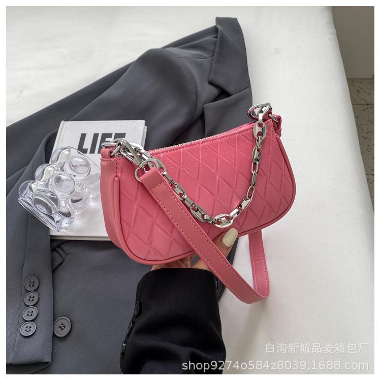 Summer Fashion Small Bag Women's New 2025 Foreign Style Chain Bag Popular Messenger Bag Shoulder Bag Small Square Bag