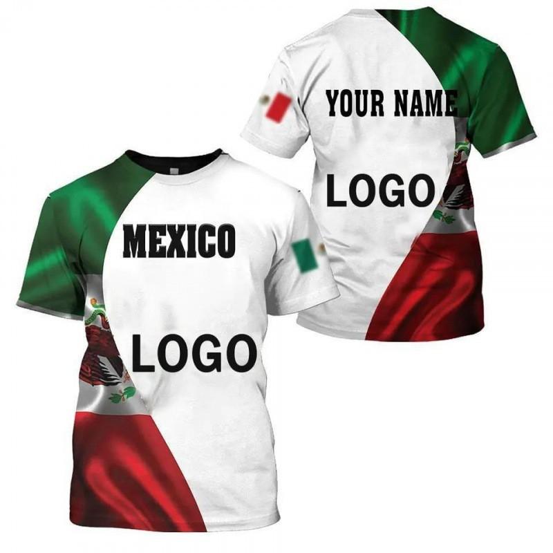 Mens Mexico National Team 3D Printed Quick Dry Breathable Short Sleeve T-Shirt Sport Casual Loose Fit