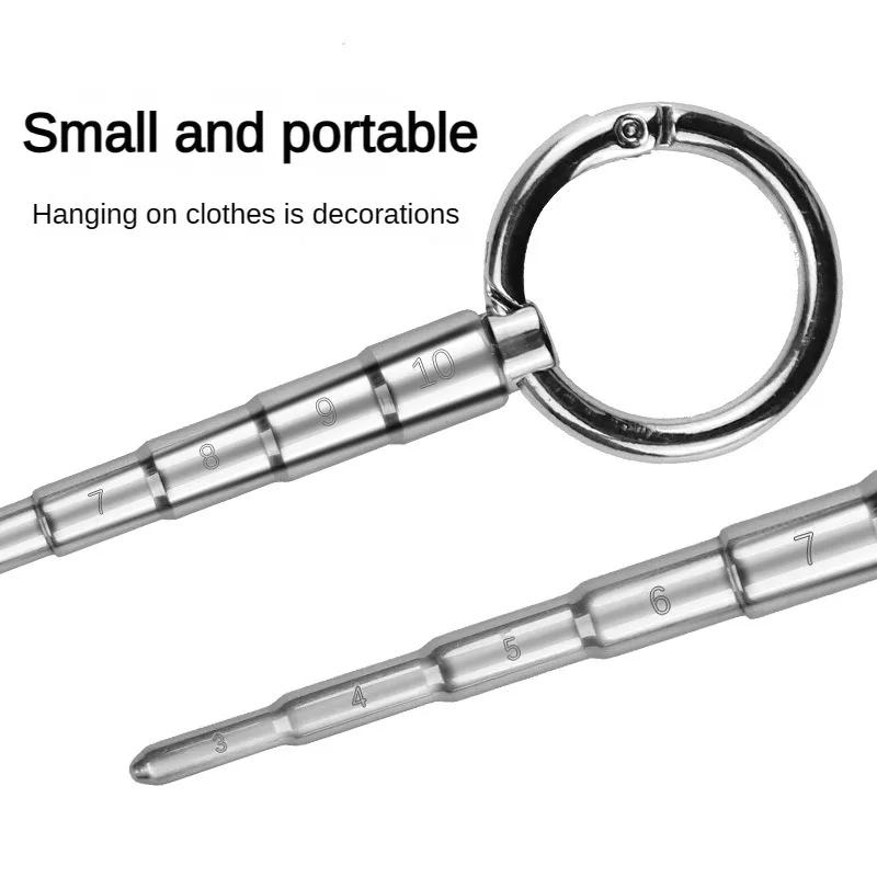 Horse Eye Stick Pagoda Stainless Steel Dilator Penis Plug Urethral Bead Urine Plugging Rod Metal Horse Eye Expander Sex Toys