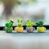 4pcs Interior Car Dashboard Decorations, Potted Plants Art Decoration Best Gifts Birthday Graduation