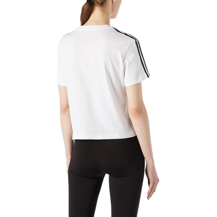 adidas Женские белые футболки с круглым вырезом, умеренного прямого кроя GL0778