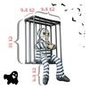 Хэллоуин Крик Череп Клетка Пленник с Автоматической Активацией Сенсорами Для Сада Ужасов Или Внутренних Шоу-Пугалок