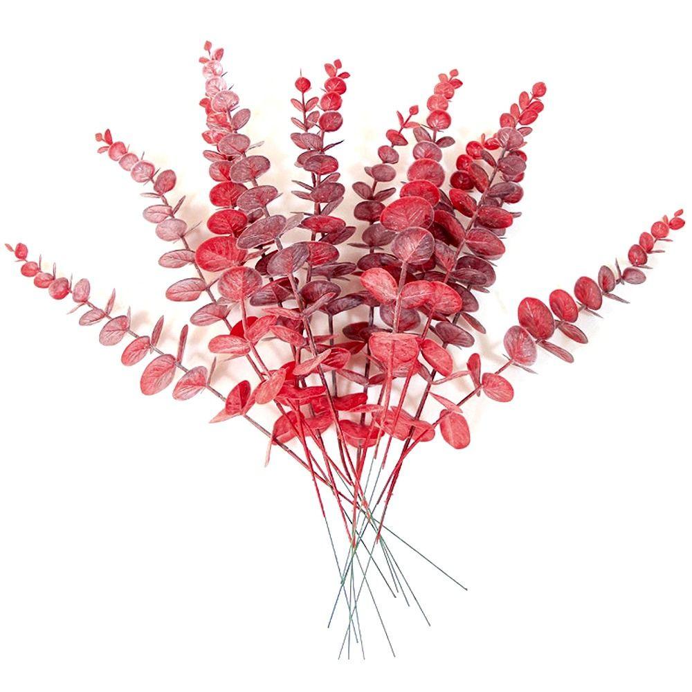 Домашний декор Реалистичная зелень Листья Цветочная композиция Искусственные растения эвкалипта Ветки