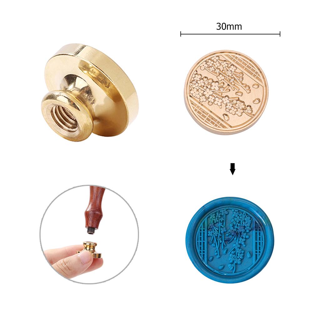 Восковая медная головка с рисунком окна, серия, винтажная ремесленная запечатывающая головка для открыток, конвертов, свадебных приглашений, подарочной упаковки