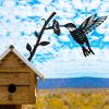 Stunning Hummingbird Silhouette Metal Decoration: Graceful Yard & Garden Ornament.A Touch of Elegance for Outdoor Spaces.