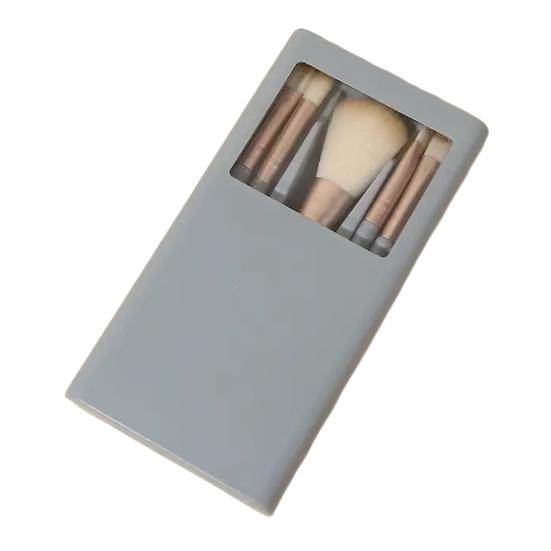 Yousheng 5Pcs/Set Women Makeup Brush Kit with Mirror Storage Box Professional Synthetic Eye Shadow Blush Foundations Concealer Blending Cosmetic Brush