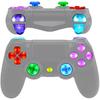 ExtremeRate PS4 Контроллер Совместимый Многоцветный Светящийся D-Pad Стикер Стикер Триггер Домашний Fac...