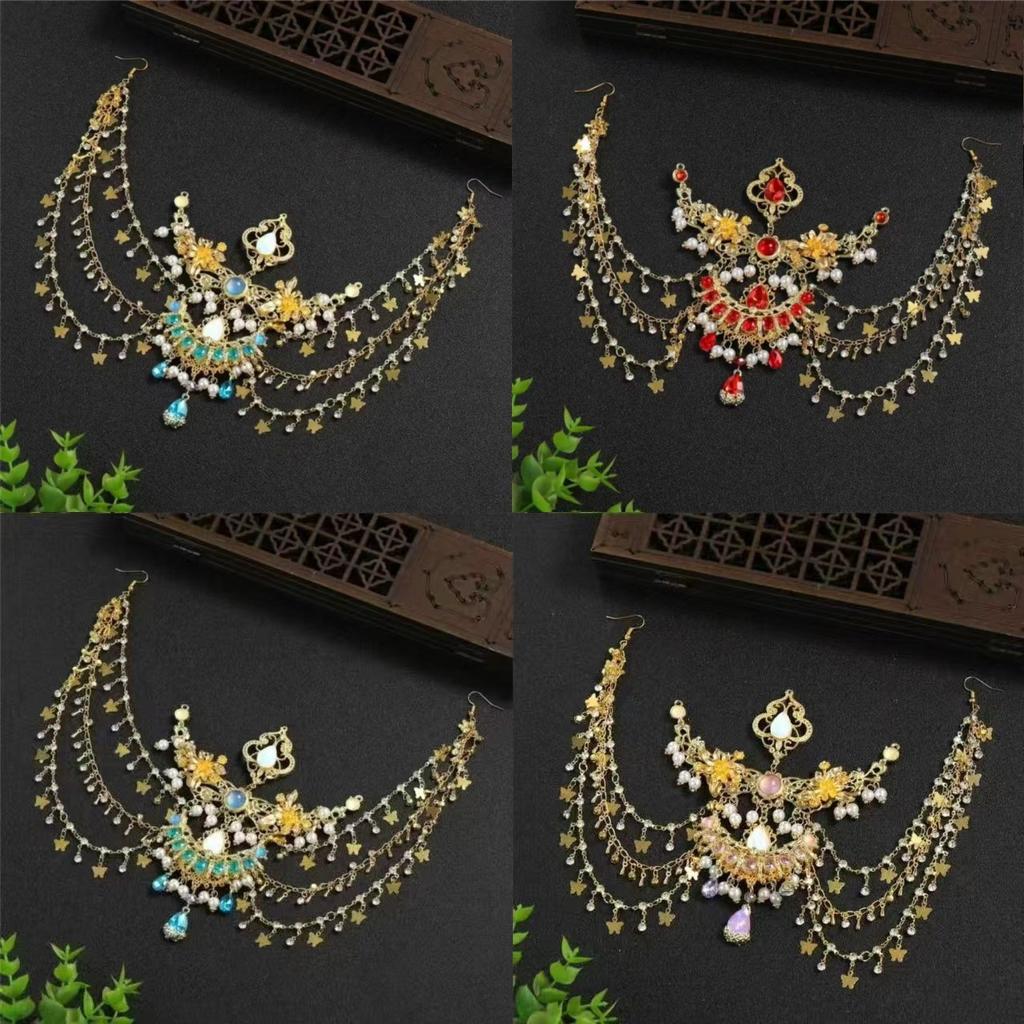 New Chinese-style, trendy, and regal tassel necklace, a decorative accessory for the forehead, suitable for weddings, festive occasions, and