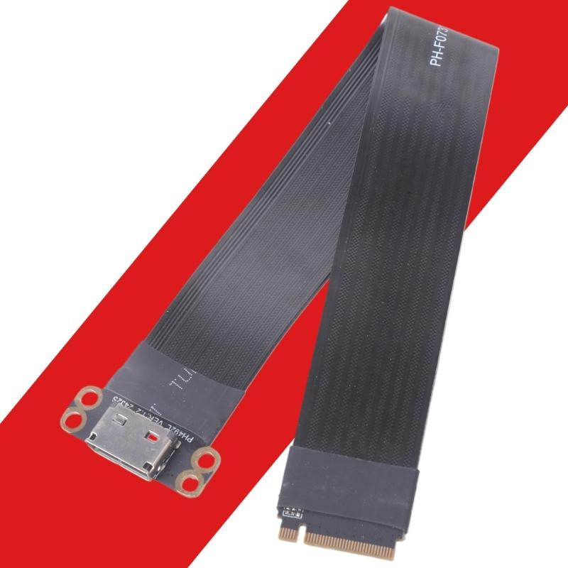 Кабель 20 см M.2 NVMe M Key к Oculink SFF-8611 SFF-8612 для подключения NVMe U.2 SSD и видеокарты