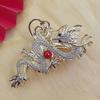 Women Hair Claw Chinese Style Dragon Shape Anti-slip Teeth Hair Clip Back Head Shark Hair Claw Hair Accessory