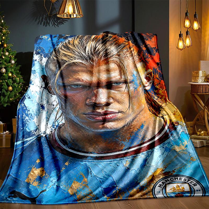 Haaland's Number 9 Journey Blanket Outdoor Flannel Blanket for Camping, Hiking, Garden Parties, Picnic Essentials,gift for family and friends