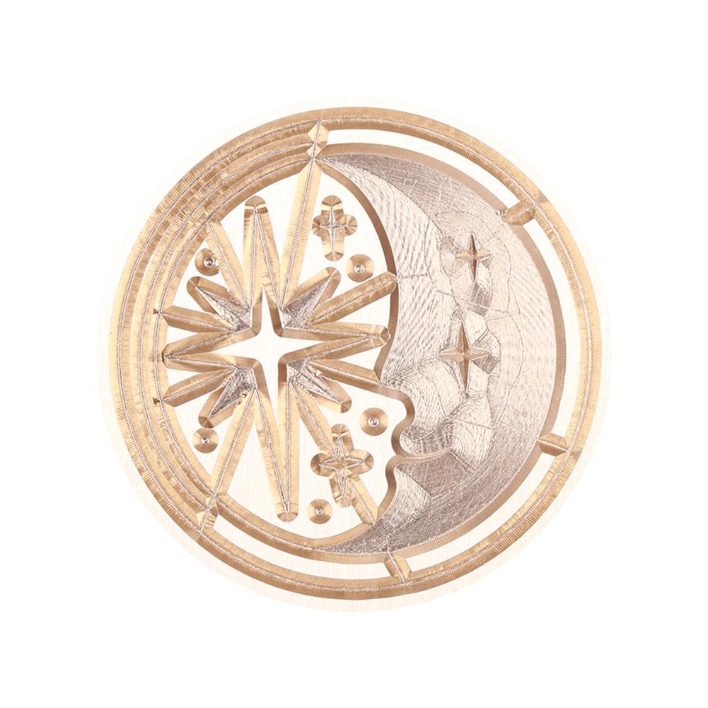 Ретро печать сургучный штамп с головками Солнца, Луны и звезд, круглые уплотнительные штампы, печать, огненный лак, печать, декор для скрапбукинга, инструменты «сделай сам»