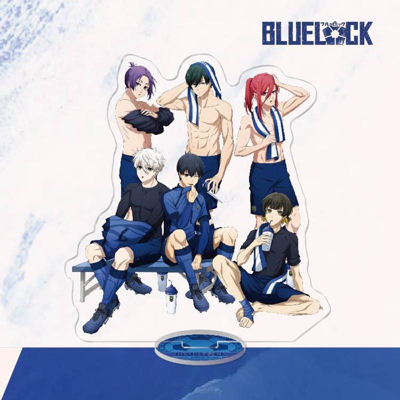 Модель подставки с синим замком, брелок для ключей Isagi Yoichi Bachira Meguru Kira Ryosuke Chigiri Hyoma, украшение для стоящего знака