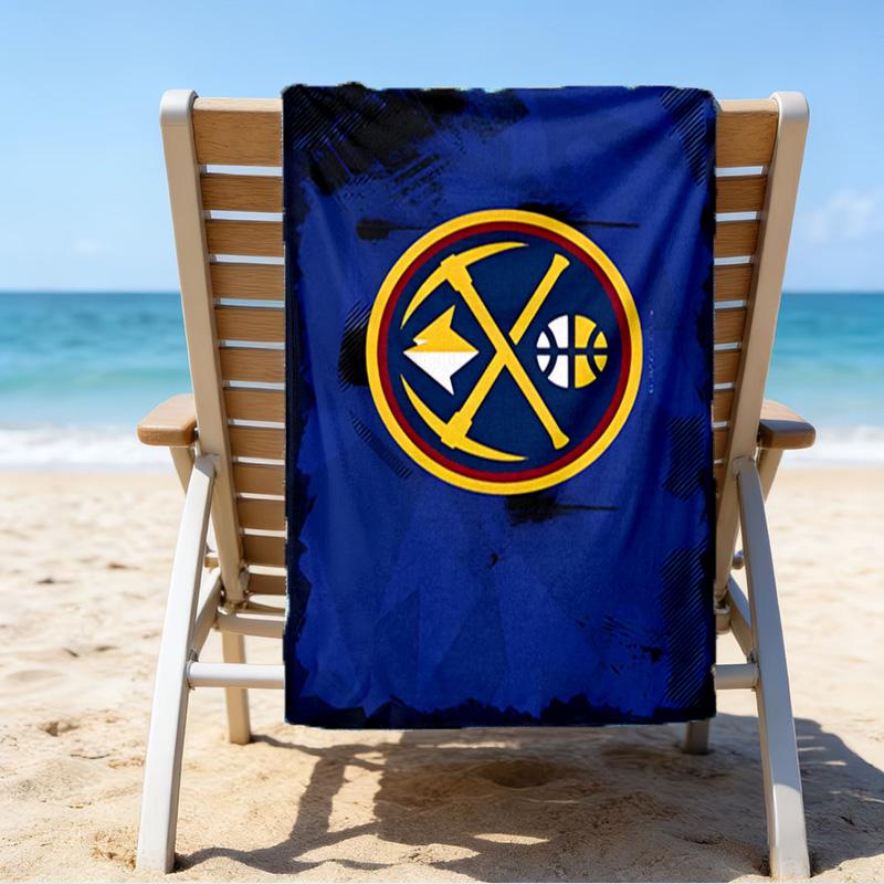 Nuggets Logo Art Quick-Dry Microfiber Beach Towel Super Soft & Absorbent for Bath, Beach, Travel  Bath Time Accessory, Fan gifts