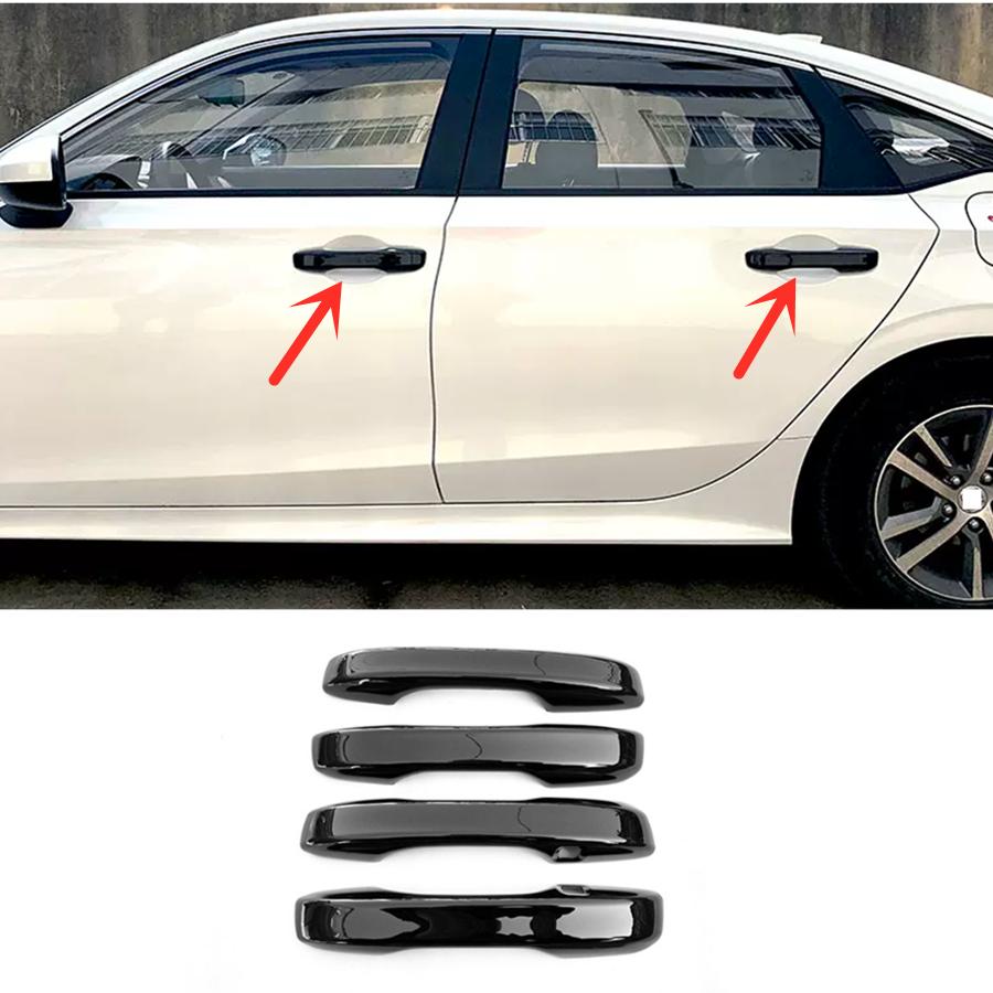 Auto Accessories Bright black Door Handles Cover Trim 4pcs For Honda Accord