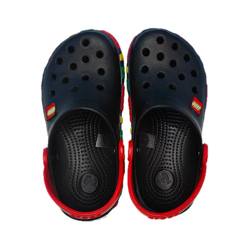 Crocs Классические детские сандалии и шлепанцы Lego для мальчиков и девочек