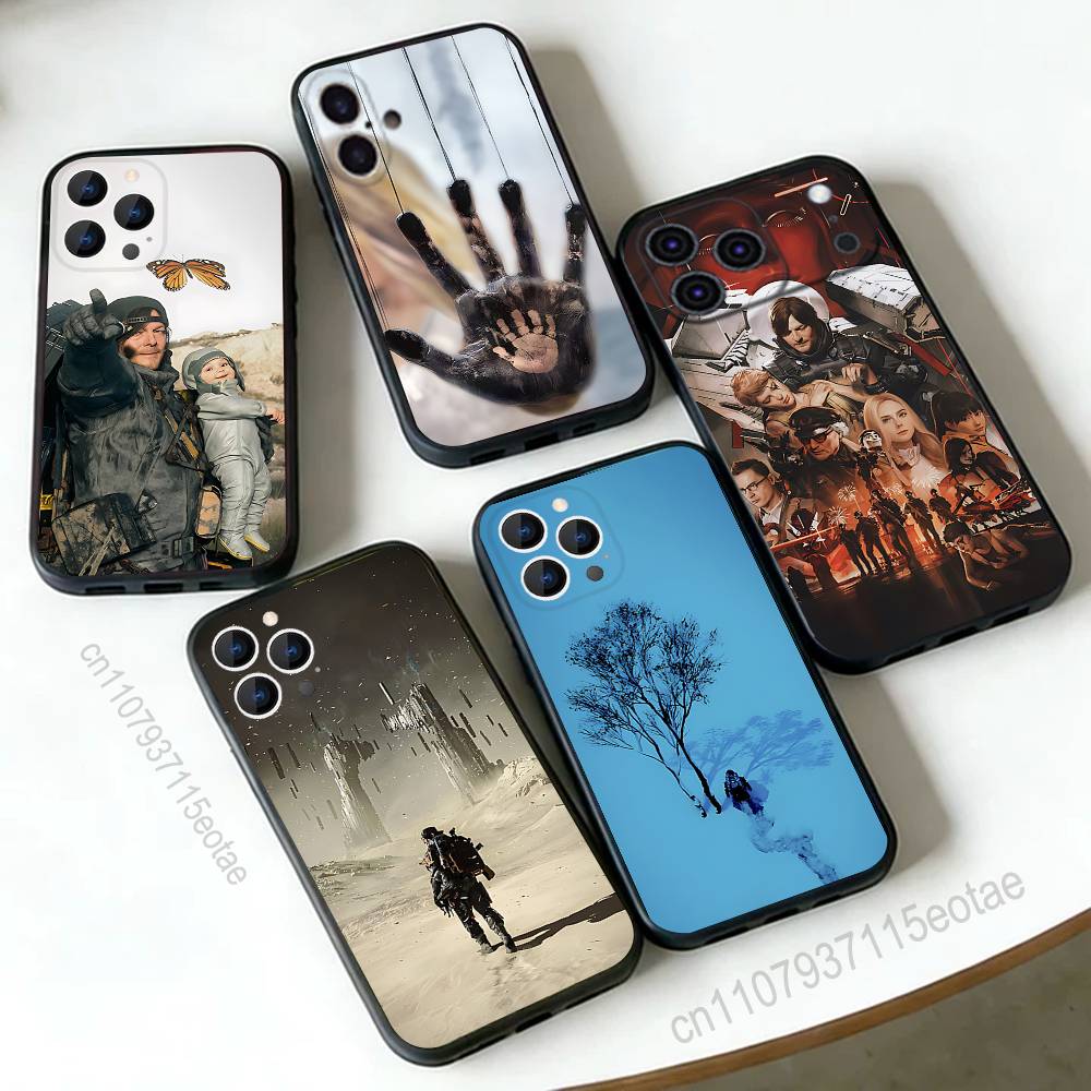 Death S-Stranding On The Beach Phone Case Silicone Soft For IPhone 16,17,15,11,13,12,14,Mini,Pro,Max,Plus,Air,E Black