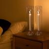 2 Pieces Tall Candle Holder Cylinder Glass Flower Vase Versatile Windproof Column