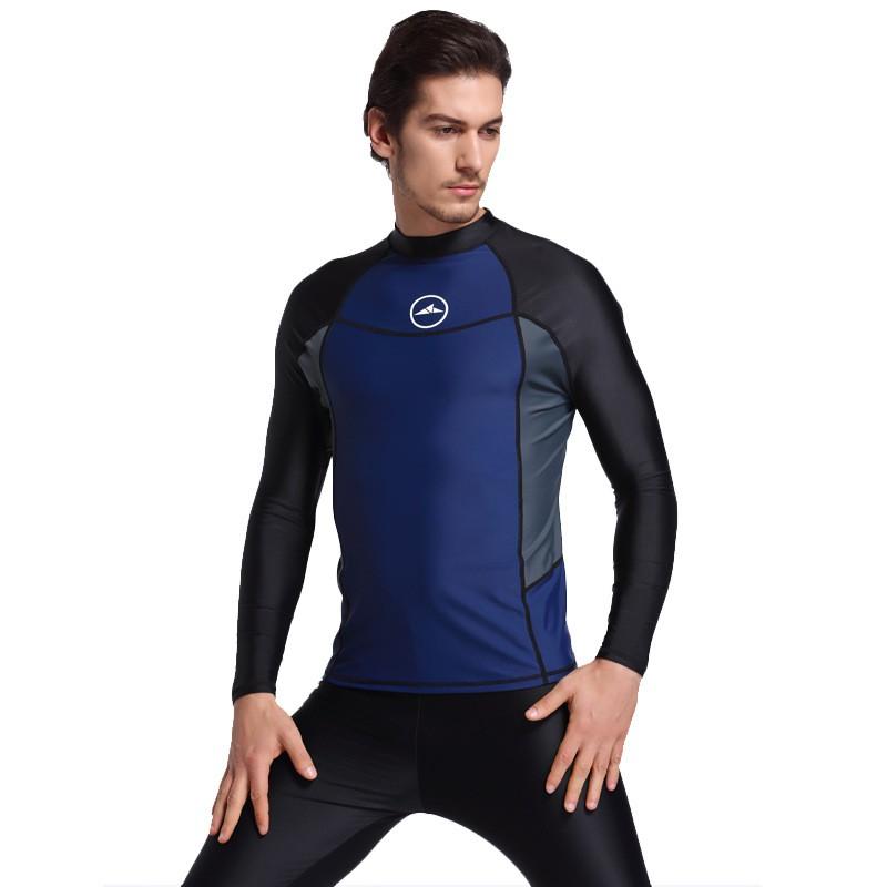Diving Rash Guard Men Long Sleeve UV Protection Swim Shirt Quick Dry Snorkeling Surfing Water Sports Top