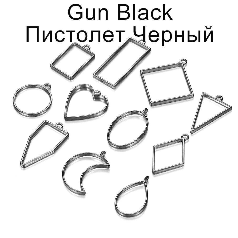 11 стилей/партия, геометрическая фигура, очаровательная полая клеевая заготовка, поднос для подвески, ободок, формы из эпоксидной смолы для DIY, принадлежности для изготовления ювелирных изделий