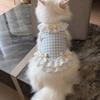 Breathable Pet Lace Skirt Thin Cat Checkered Clothes Casual Style Pet Dog Vest  Summer Season