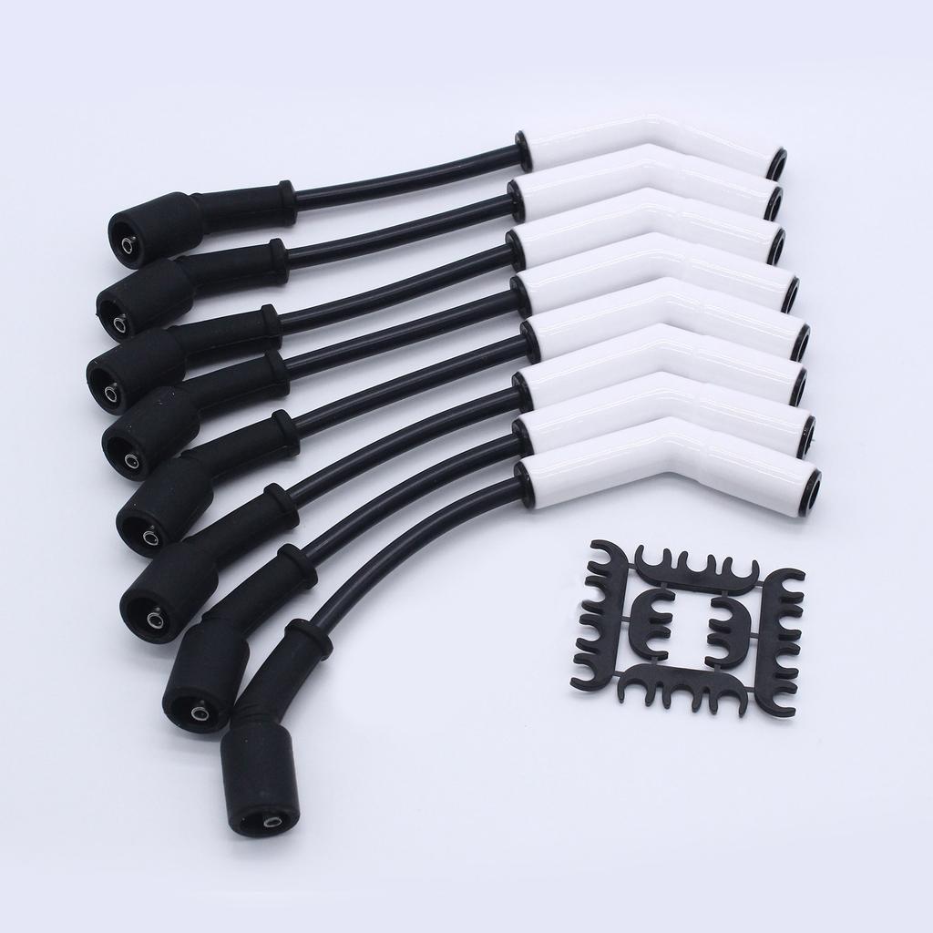 9070C Spark Plug Wire Set with Terminals 2000℉ Ceramic Boot Temperature for LS3LS7 LS4 LTW4L7 Street Driven Application