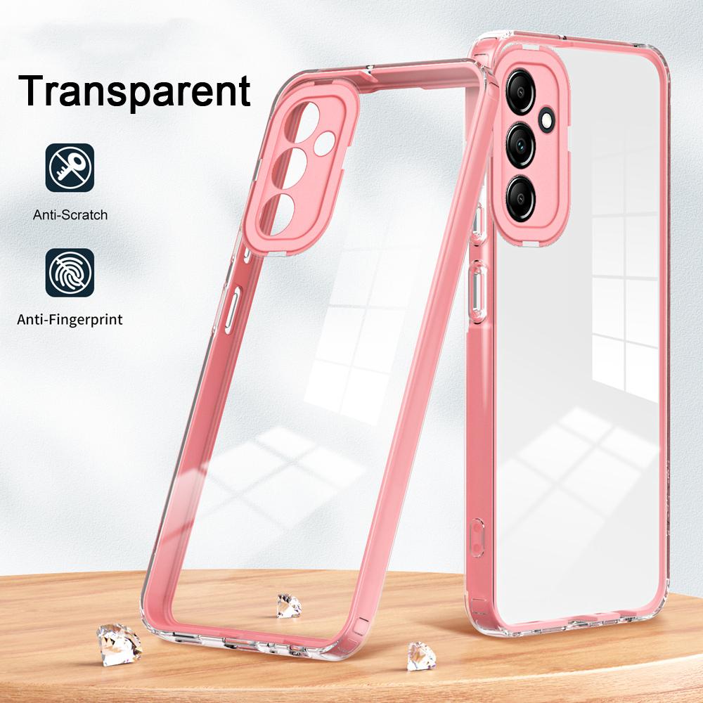 KEYSION Противоударный прозрачный чехол для Samsung M14 5G A24 A14, прозрачный силиконовый чехол из ТПУ + задняя крышка для телефона из ПК для Galaxy A24 4G M14 5G