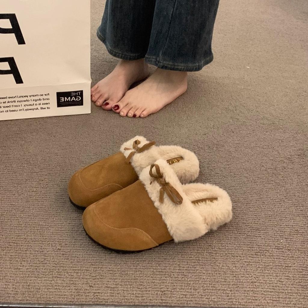 Версия из мягкой кожи~ матовая и бархатная головка сумки Boken тапочки для женщин для ношения осенью и зимой обувь из хлопка для вечера на платформе с толстой подошвой теплая