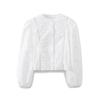 Spring 2025 European & American Style Women's Casual Hollow Embroidery Shirt