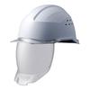 Шлем самурая 2 для работы, защитная поверхность из поликарбоната с вентиляционными отверстиями, защита от дождя SC21PCLVS RA3 KP [Midori Anzen] Белый/прозрачный