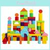 Большие цветные деревянные блоки-частицы Детские развивающие игрушки для раннего обучения формы