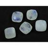 12X12MM Natural Rainbow Moonstone Briolite Square Cut Gemstone 5 Pcs Lot RML-921